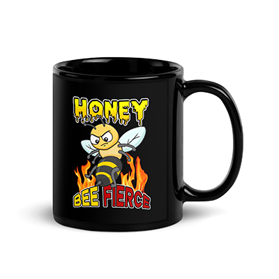 (image for) Honey Bee Fierce Black Mug